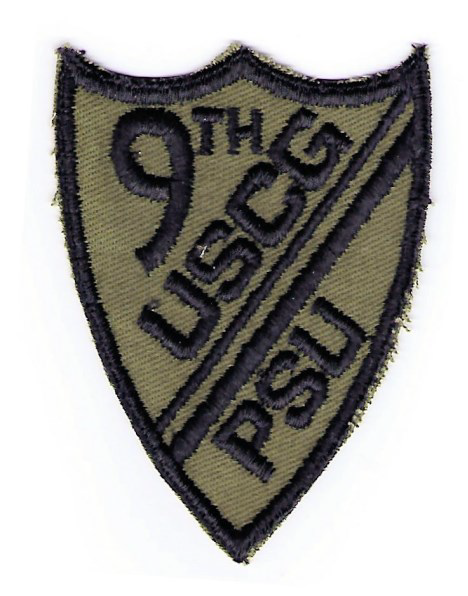 U.S. Coast Guard Ninth District PSU shoulder patch worn by early PSU personnel. (Courtesy of CAPT John Olson, ret.) U.S. Coast Guard Ninth District PSU shoulder patch worn by early PSU personnel. (Courtesy of CAPT John Olson, ret.)